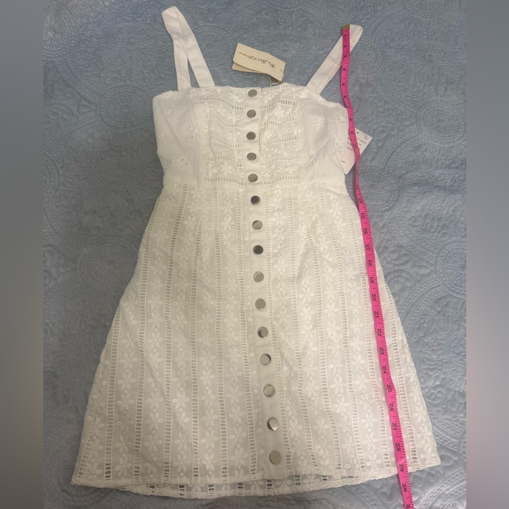 NWT For Love & Lemons Hermosa Eyelet Snap Dress - Picture 8 of 14